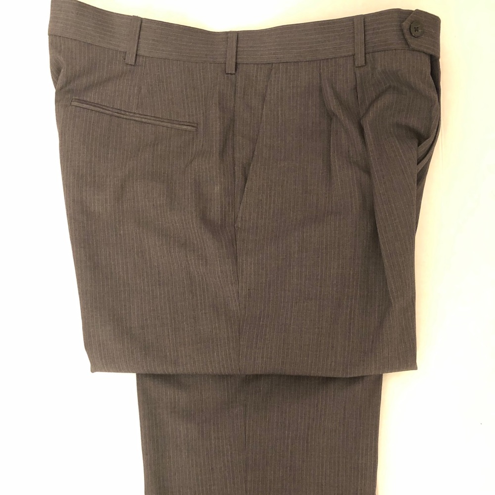 George Men’s black striped dress pants